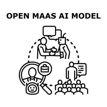 Open maas ai model developing business concepts Stock-Illustration