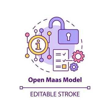 Open Maas model concept icon Stock Illustration