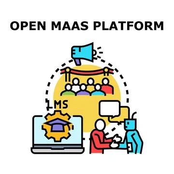 Open maas platform for business development Stock Illustration