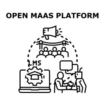 Open maas platform for business development Stockillustratie