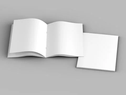 Open magazine in A4 format, vertical position. - 3d illustration Stock Illustration