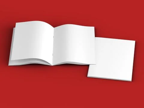 Open magazine in A4 format, vertical position. - 3d illustration Stock Illustration