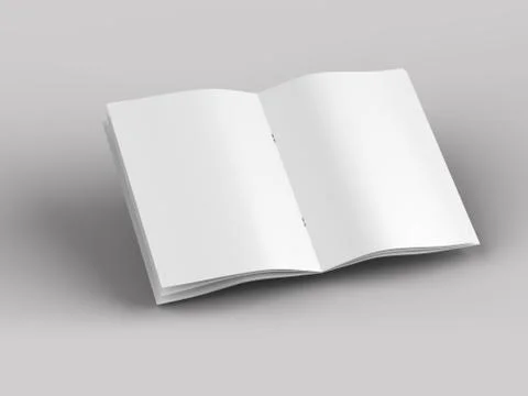 Open magazine in A4 format, vertical position. - 3d illustration Stock Illustration