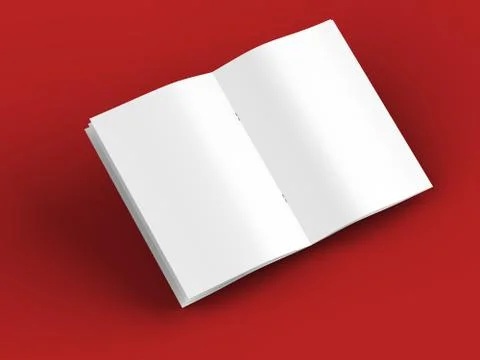 Open magazine in A4 format, vertical position. - 3d illustration Stock Illustration