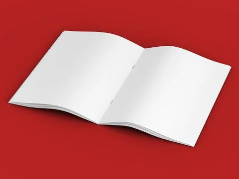 Open magazine in A4 format, vertical position. - 3d illustration Stock Illustration