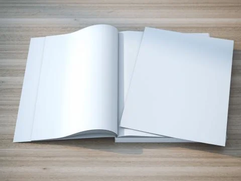 Open magazine double-page spread Иллюстрация