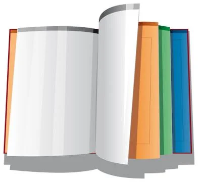 Open magazine Stock-Illustration