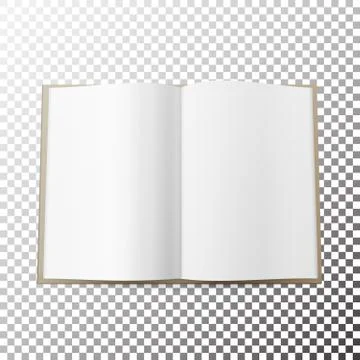 Open Magazine Spread Blank Vector. Simple Mock Up Template Lying. Front View Illustrazione stock