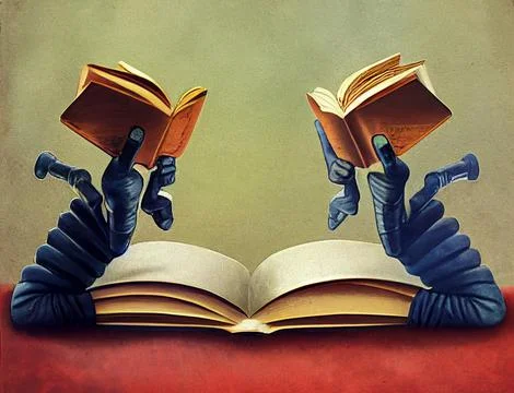 An open magic book. The Book of Wanderings. Illustrazione stock