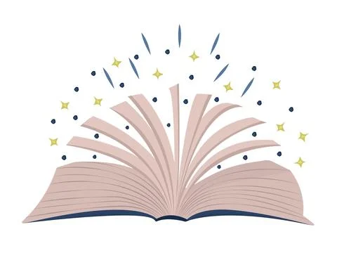 An open magic book Stock Illustration