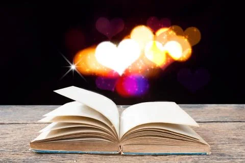 Open magic book  for science and education or religion concept Stock Photos