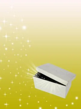 Open magic gift box Stock Illustration