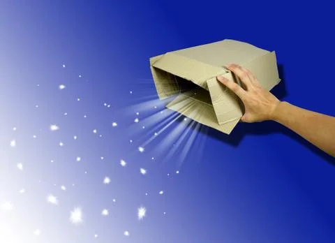 Open magic gift box Stock Illustration