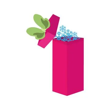 Open magical gift box. Vector Stock Illustration