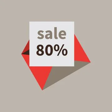 Open mail envelope and white sheet with discount Stock Illustration