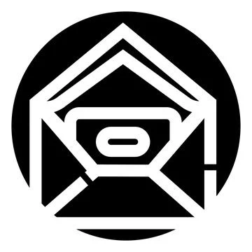 Open mail envelope icon receiving a message Stock Illustration