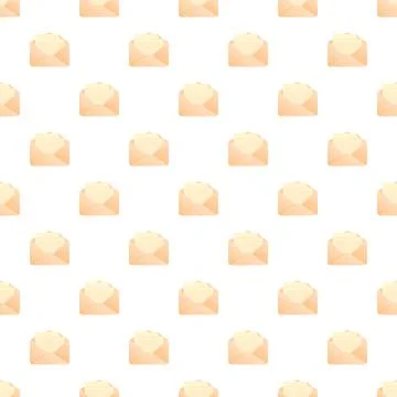 Open mail envelopes with letters creating a simple seamless pattern イラスト素材