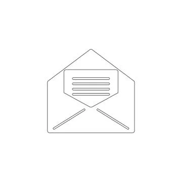 Open mail. flat vector icon Stock Illustration
