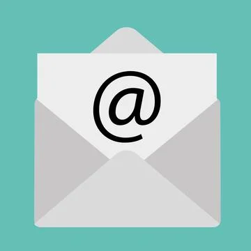 Open mail icon vector image Stock Illustration