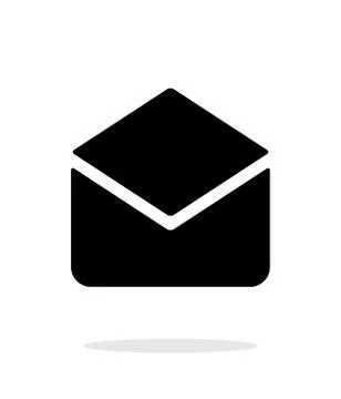 Open mail icon on white background. 스톡 일러스트