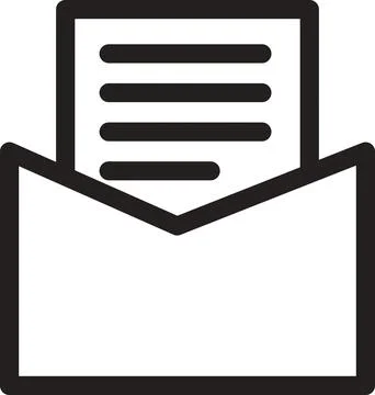 Open mail letter icon Stock Illustration
