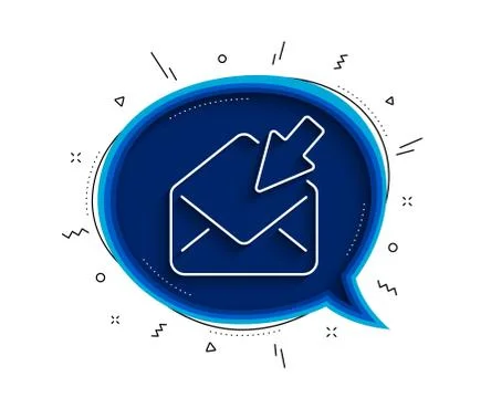 Open Mail line icon. View Message correspondence sign. Vector Stock Illustration