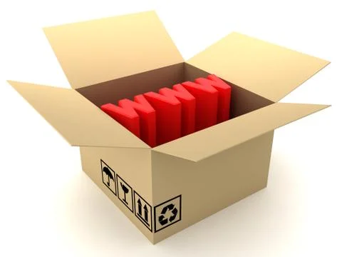 Open mailbox and www Stock Illustration