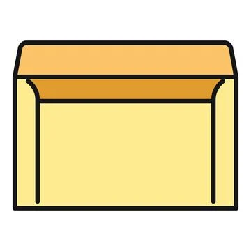 Open manila office envelope for communication concept Stock Illustration
