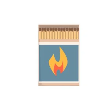 Open matchbox with matches vector Illustration Stock Illustration