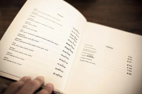 Open Menu Stock Photos
