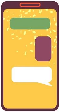 Open messenger, application for online communication. Mobile app for chatting on Stock Illustration
