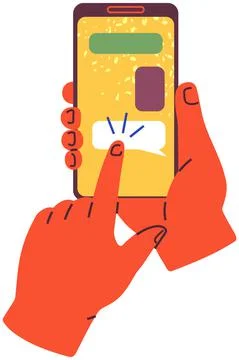 Open messenger, application for online communication. Mobile app for chatting on 스톡 일러스트