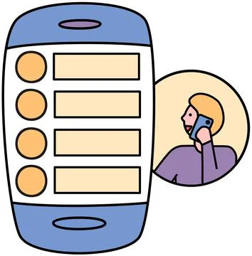 Open messenger, application for online communication, social network on Stock Illustration