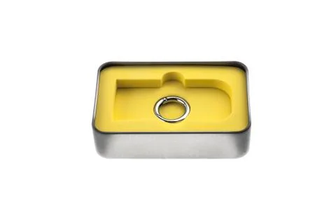 Open metal box container ring Stock Photos