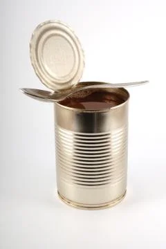 The open metal can Stock Photos