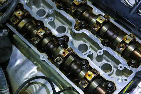 Open metal engine Stock Photos