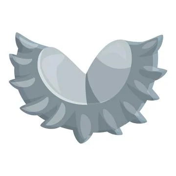 Open metal shell showing its interior with spikes protecting it Stock Illustration