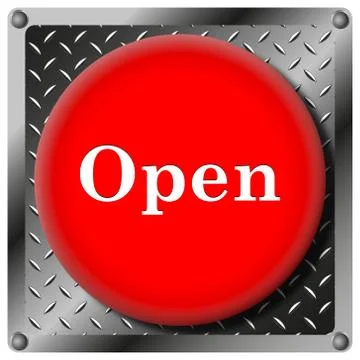Open metallic icon Stock Illustration