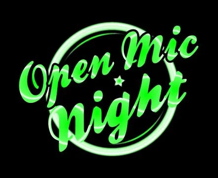 Open Mic Night Florescent Light Stock Illustration