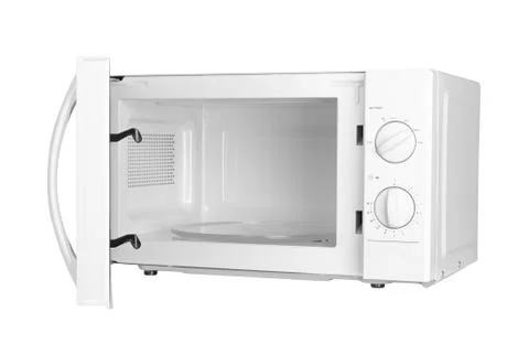 Open microwave oven Stock Photos