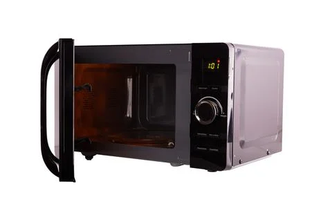 Open microwave oven Stock Photos