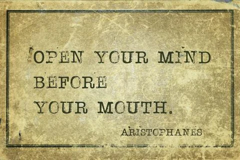 Open mind before Aristophanes Stock Illustration
