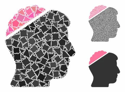 Open mind Composition Icon of Uneven Pieces イラスト素材