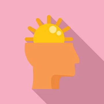 Open mind generating creative ideas with positive thinking Stock Illustration