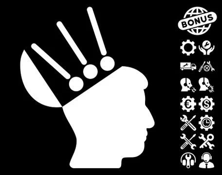 Open Mind Interface Vector Icon With Tools Bonus Stock Illustration
