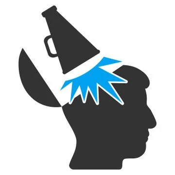 Open Mind Megaphone Flat Icon Stock Illustration