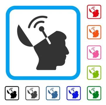 Open Mind Radio Interface Framed Icon イラスト素材