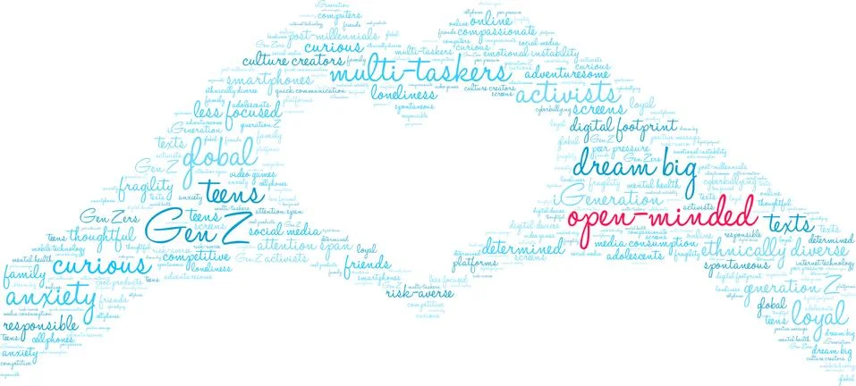 Open-Minded Word Cloud Stock-Illustration