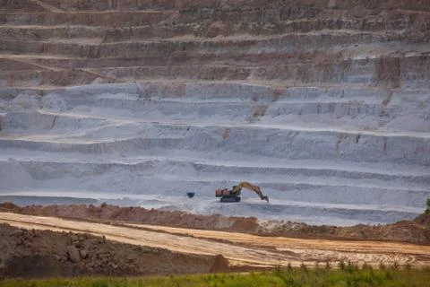 Open mine pit Stock Photos