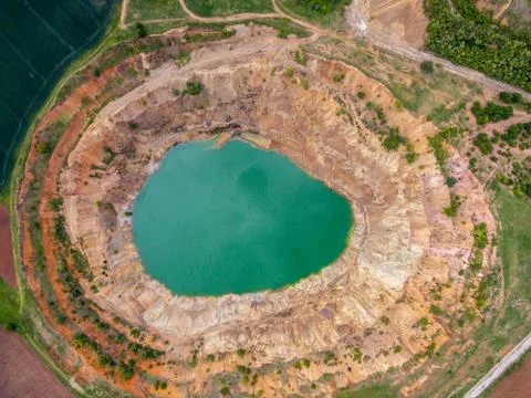 Open mine pit Stock Photos